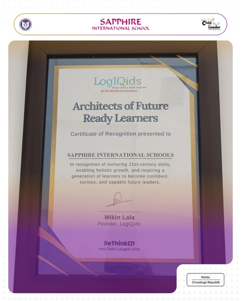 Architects of Future Ready Learners Award by LogIQids at ReThinkED 2025, New Delhi