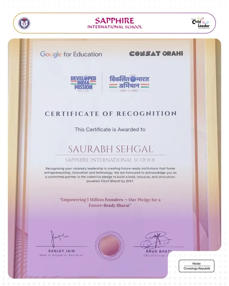 Recognized among the top 100 education leaders across India, at the Viksit Bharat 2047