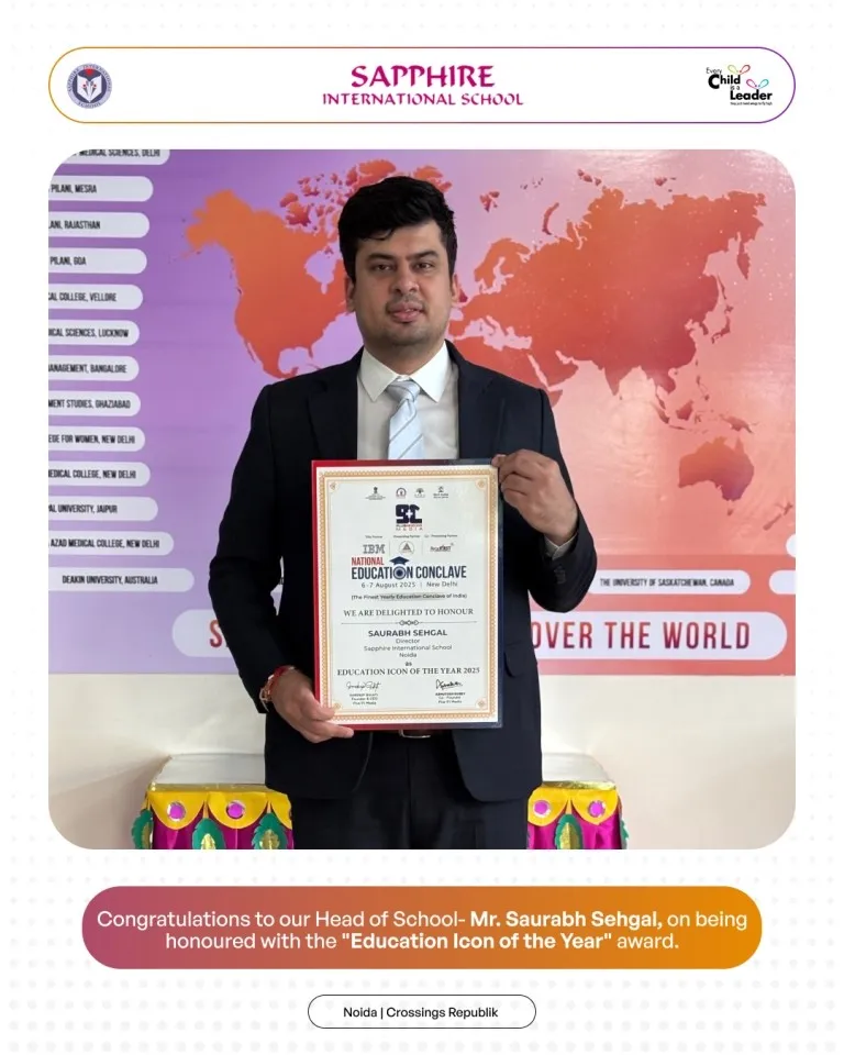 Visionary Leader in Holistic Education Award at the National Education Conclave 2025, New Delhi