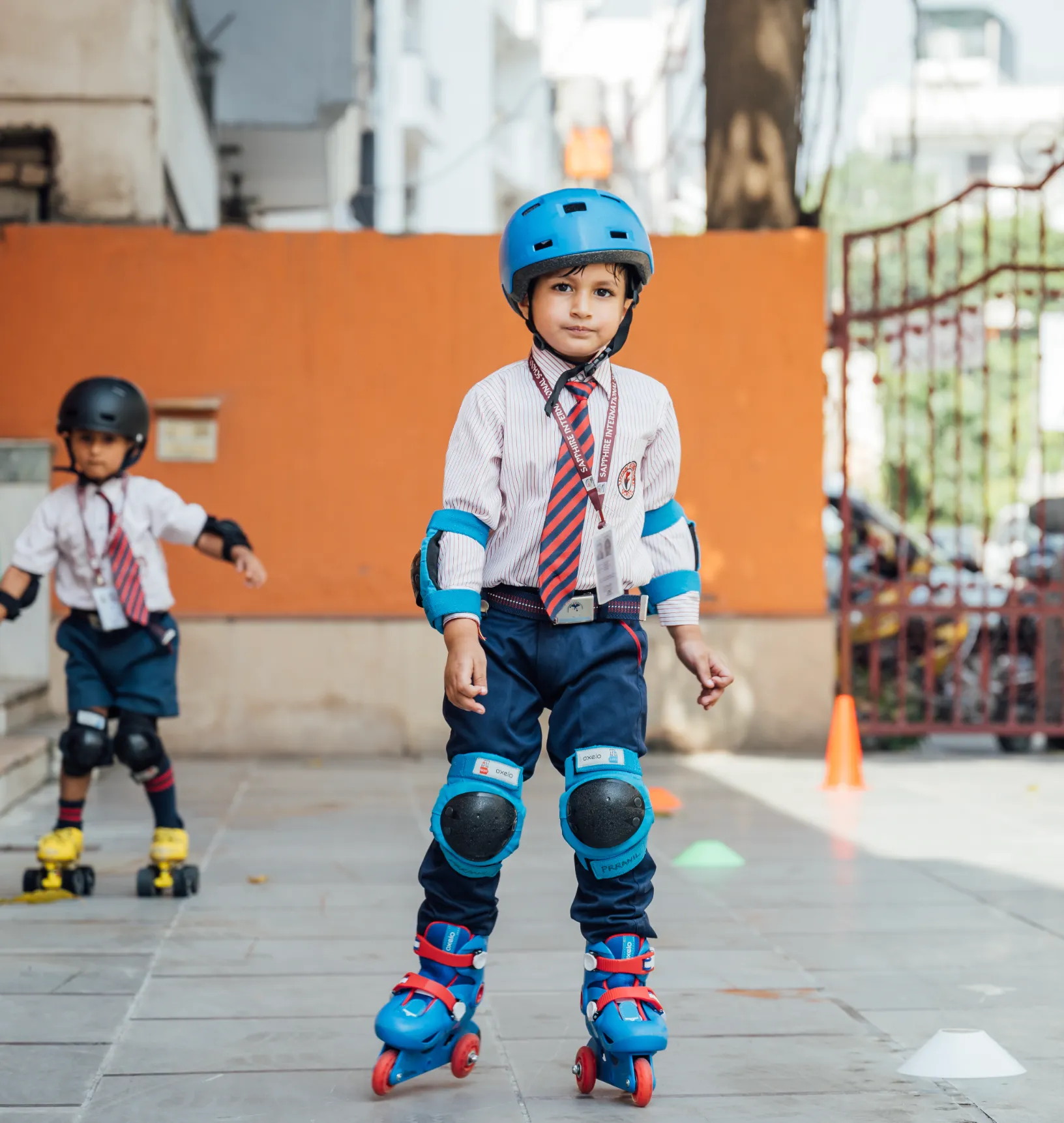 young skaters of Sapphire Preschool, Anand Vihar