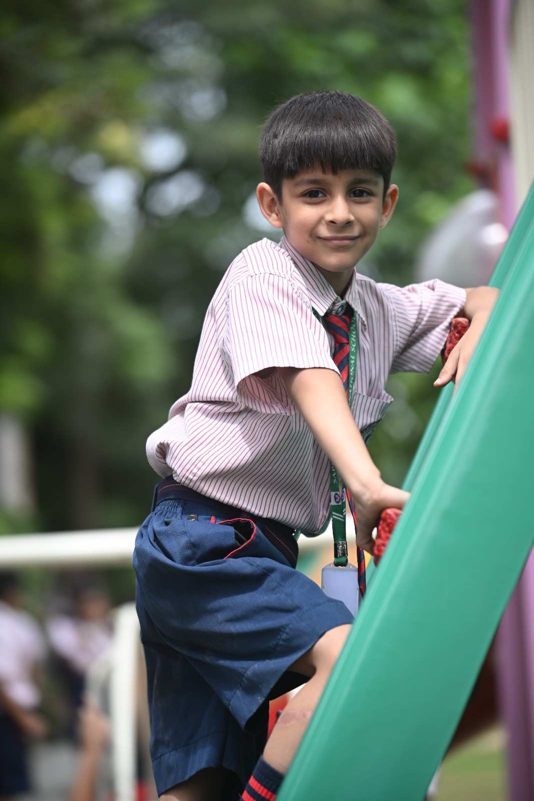 kids at play area for Sapphire International school, Crossing Republik